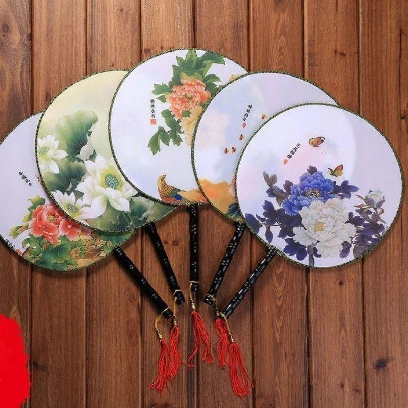 小米有品丹花团扇古典宫廷复古扇宫扇古典舞蹈扇子圆扇子旗袍走秀