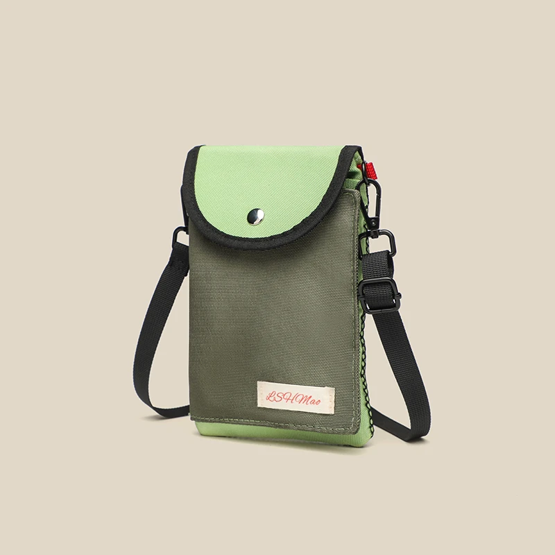 斜跨背带护照包拼色多功能证件包便携式手机包