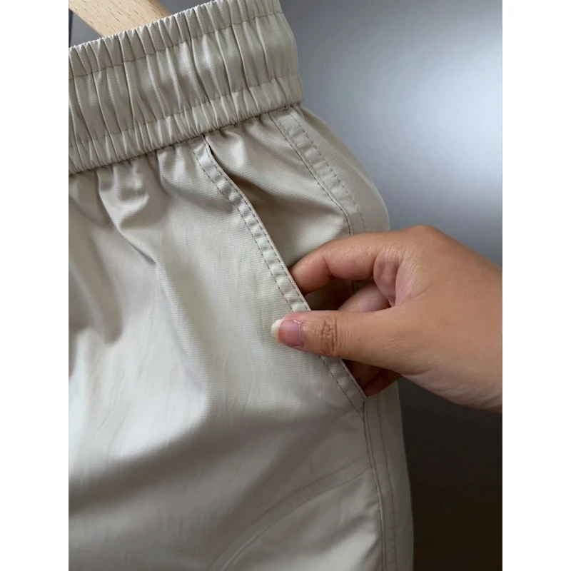 美式斜切速干短裤男夏季薄款防水户外运动五分裤大码宽松休闲中裤