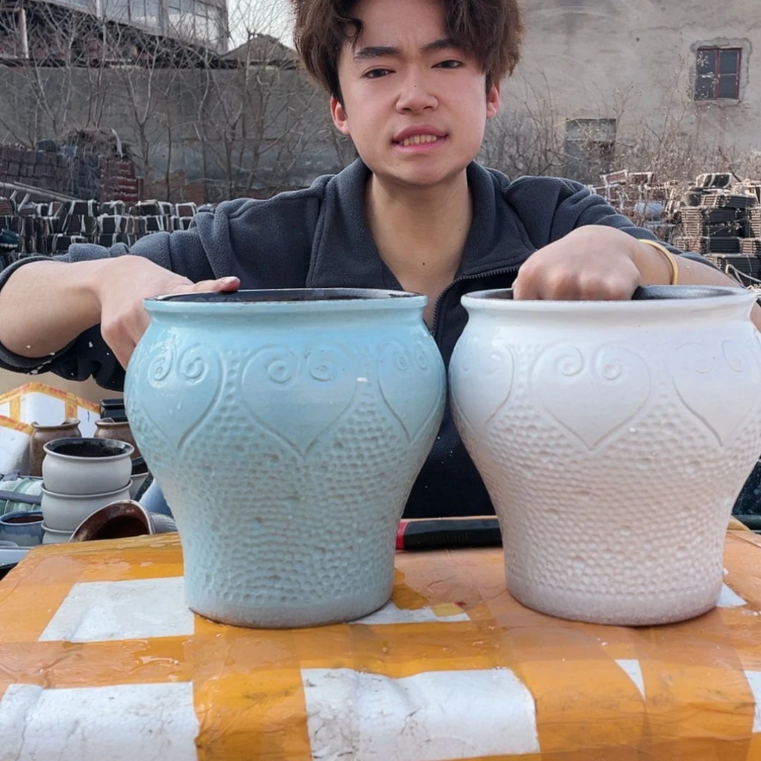 无铅玻璃宜兴紫砂花盆19/21