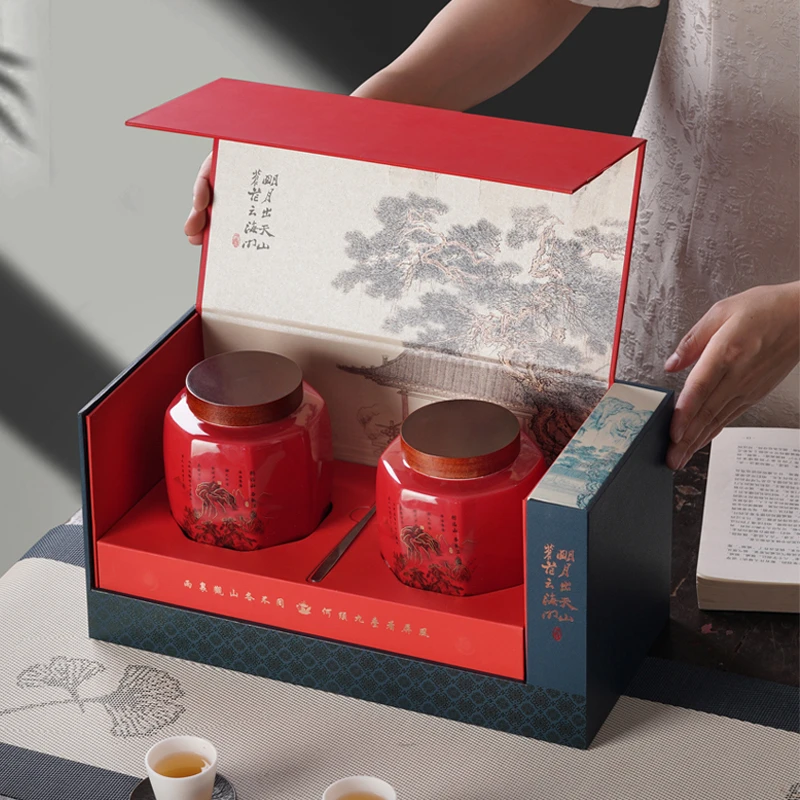 【顺丰京东发货】【拍十送茶具】高档礼盒 陶瓷罐装 大红袍茶叶盒装
