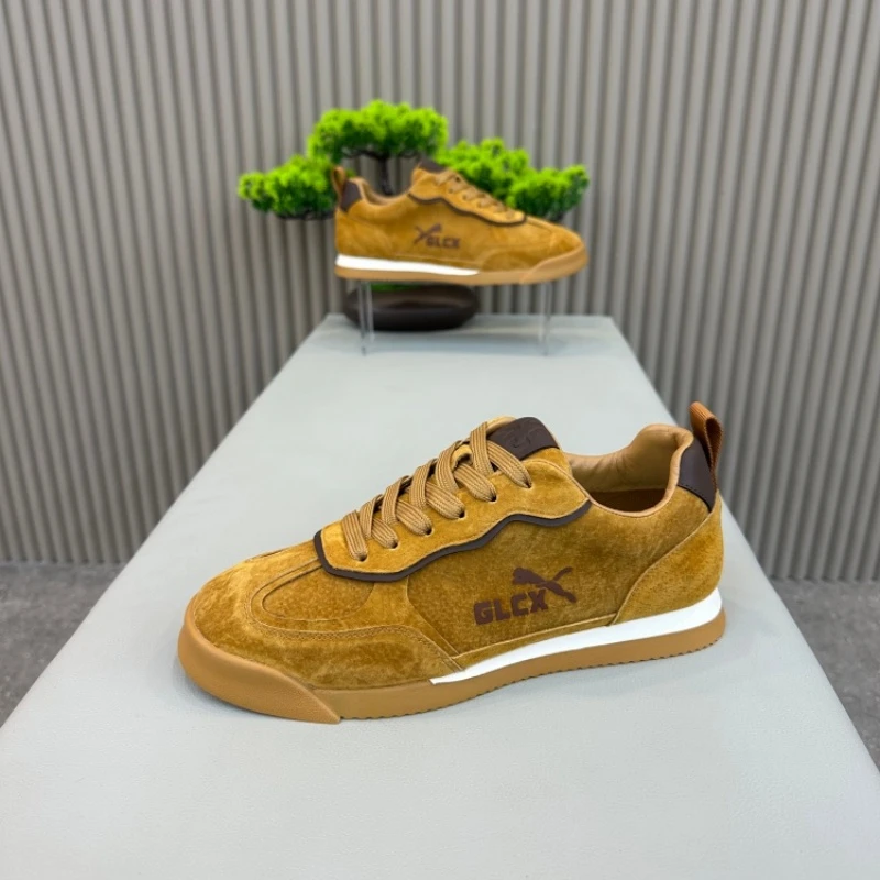 男鞋2025秋季新款舒适百搭时尚板鞋潮流简约低帮系带运动休闲鞋男