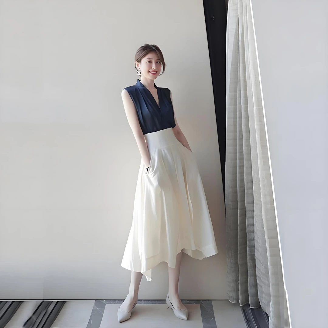小个子白色小香风半身裙搭配休闲时尚套装女夏YTD#617