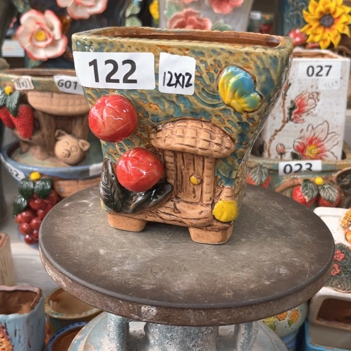 紫砂花盆粗陶材质多肉花盆