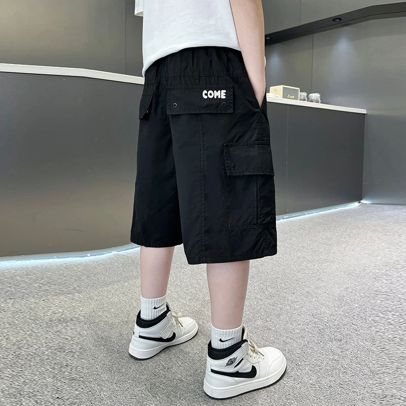 男童裤子夏装2025新款儿童夏款短裤中大童男孩休闲五分裤潮酷5057