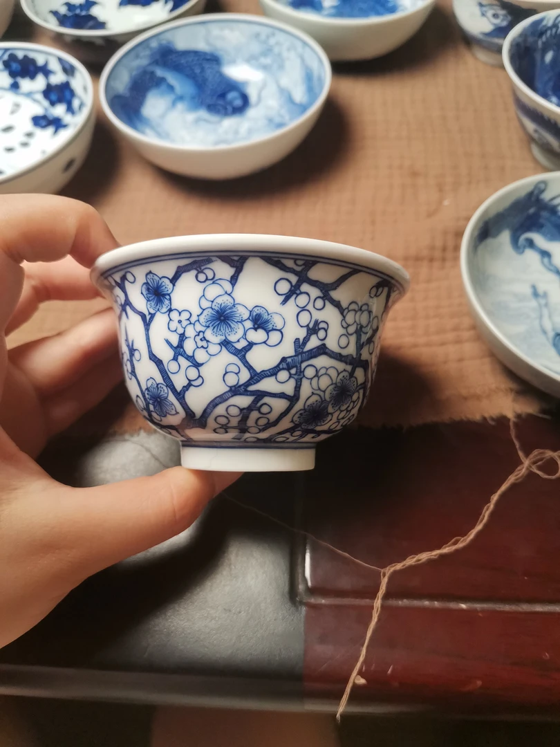 景德镇手绘梅花压手杯