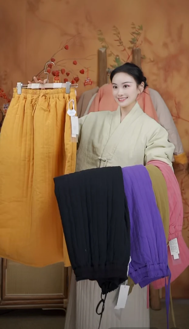 七初的布衣  冬季加棉棉麻百搭筒裙