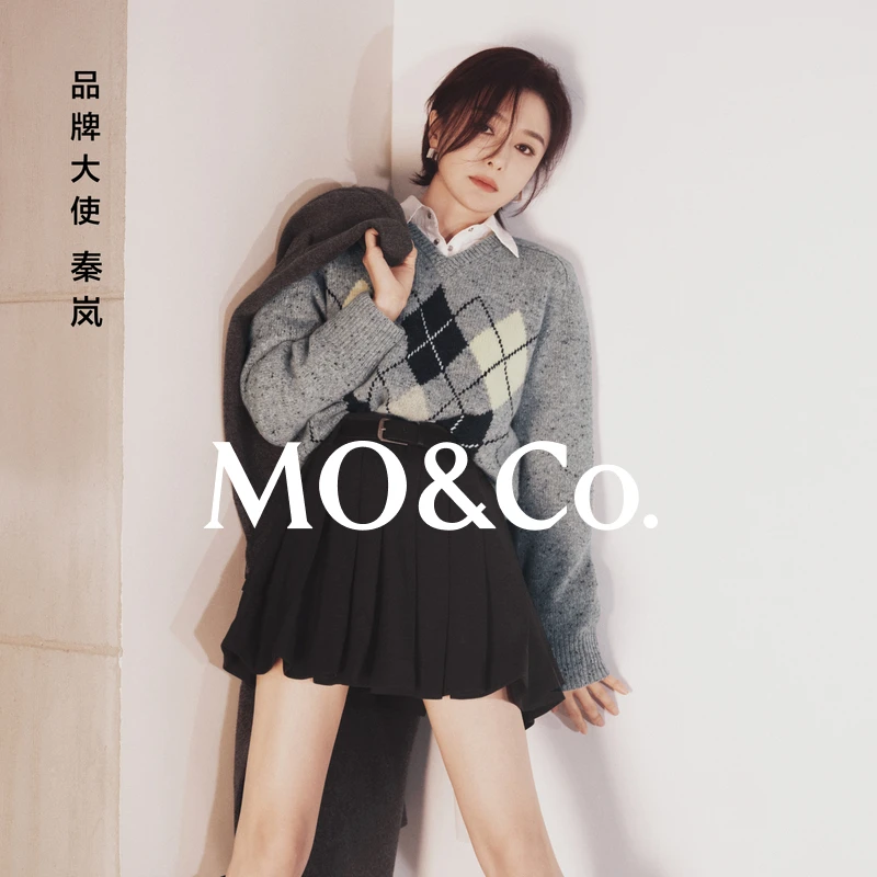 【秦岚同款】MOCO针织衫2025冬新品费尔岛毛衣含绵羊毛MBE4SWT058