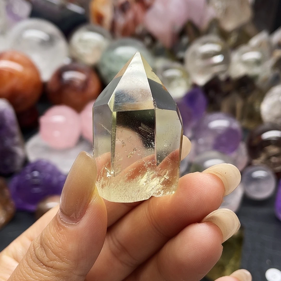 茶***子水晶未镶嵌珠宝半成品55