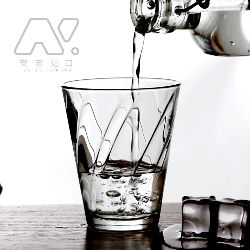 日本制进口aderia水杯玻璃杯礼盒装套装无铅玻璃喝水杯果汁饮料杯
