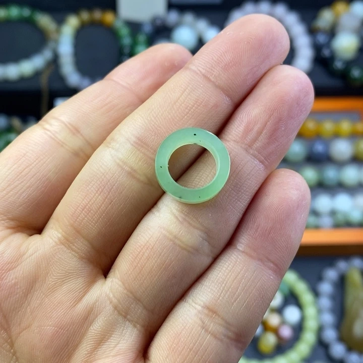 和田玉碧玉跑环未镶嵌