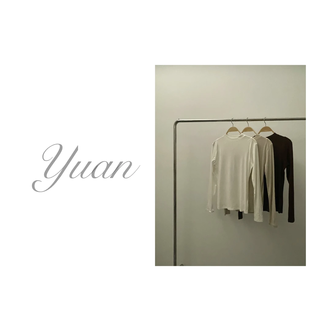 【媛媛家】简约设计师款修身T恤 13#