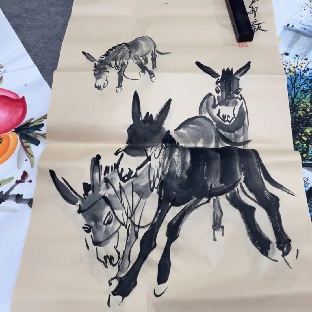 国画国画作品画心一张