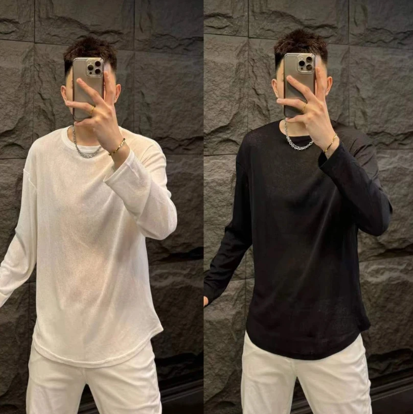 男生夏季长袖防晒衣T恤衫百搭休闲潮流