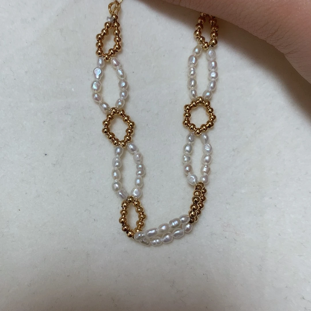 淡水珍珠手绳合金