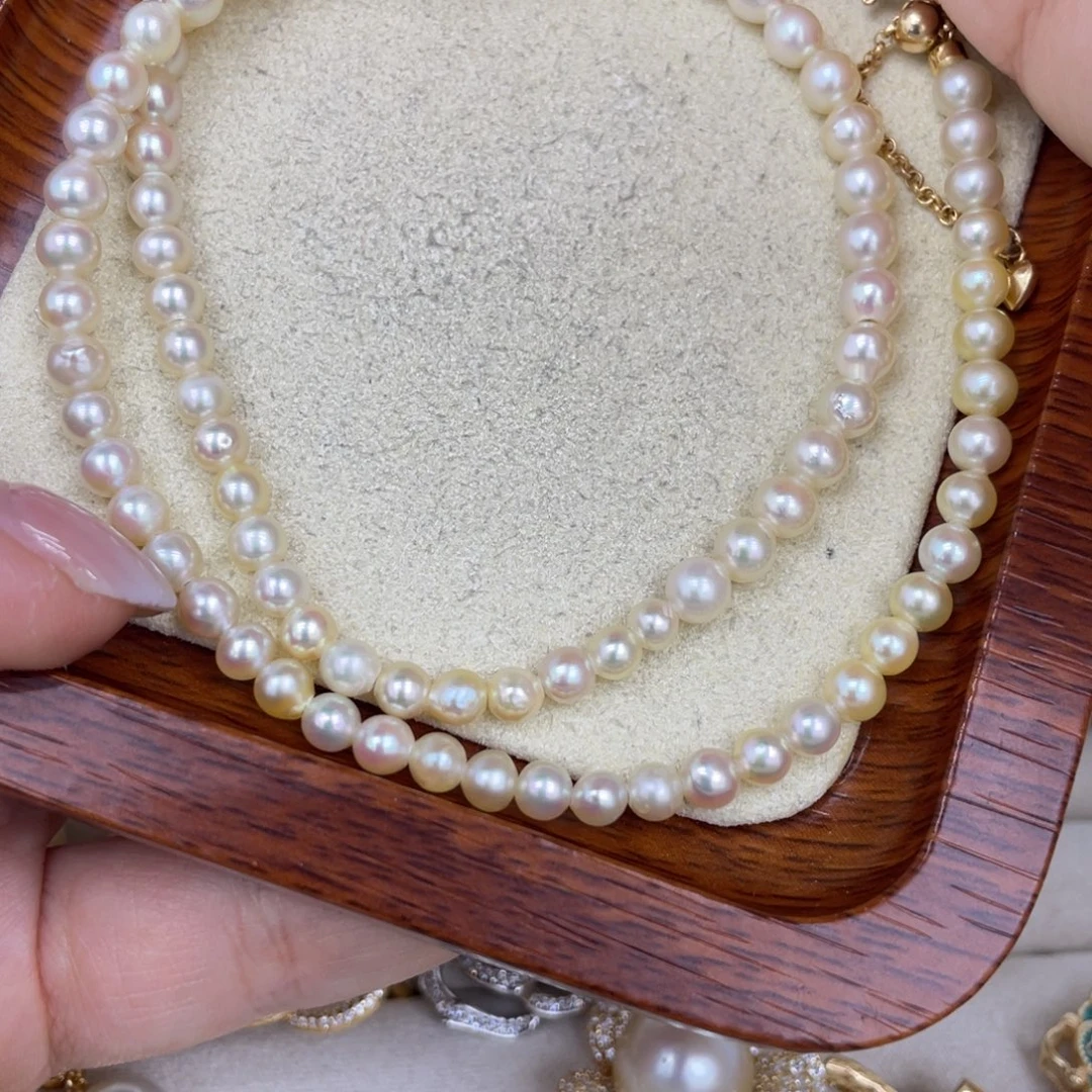 海水珍珠项链银S925镶嵌