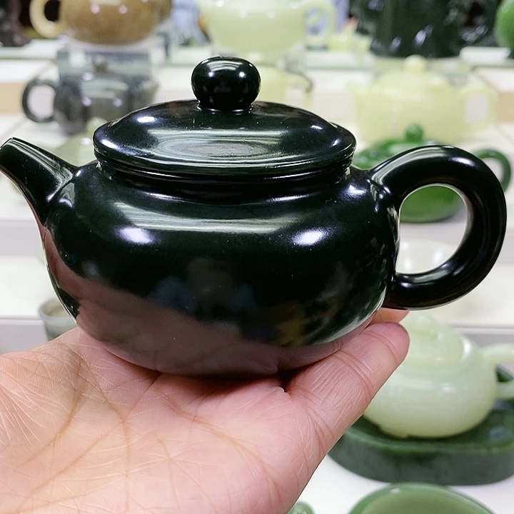 未镶嵌和田玉挂件茶壶220m l