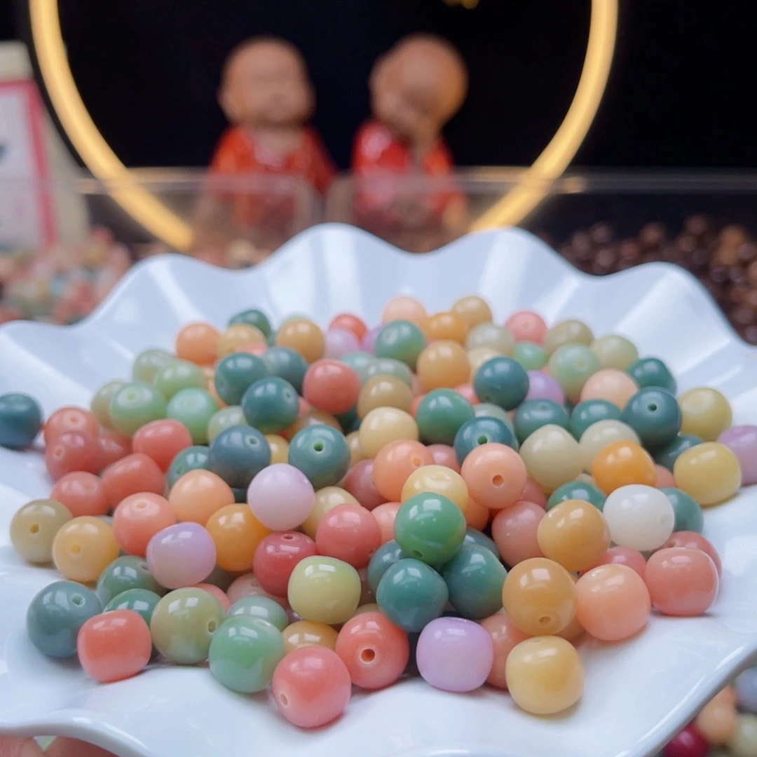 吊坠白玉菩提q10mm/30+5颗多宝