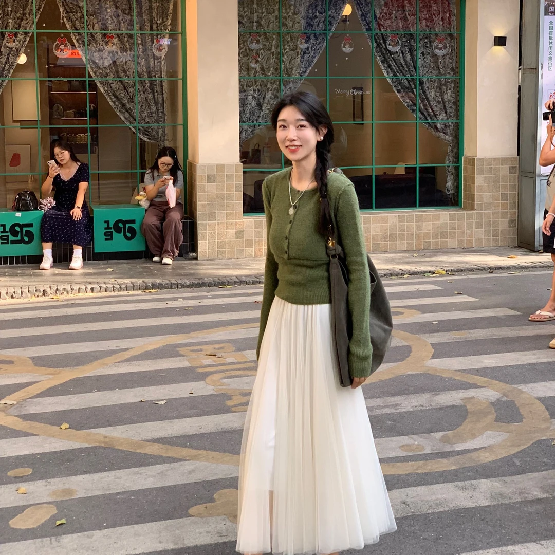 OUDOCKEE 鸥鸥 【绵羊毛】潘多拉 高级感半开领长袖针织衫 HACF665T