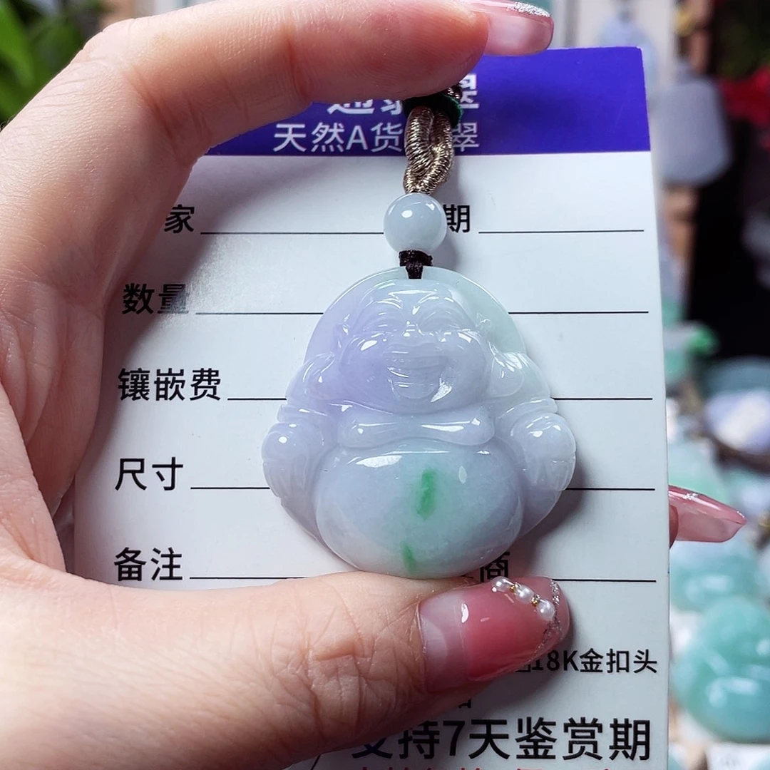 翡翠未镶嵌颈饰佛公42