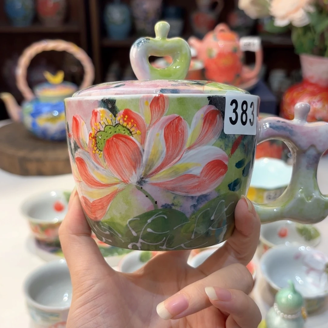 景德镇手绘高温釉下彩陶瓷茶具
