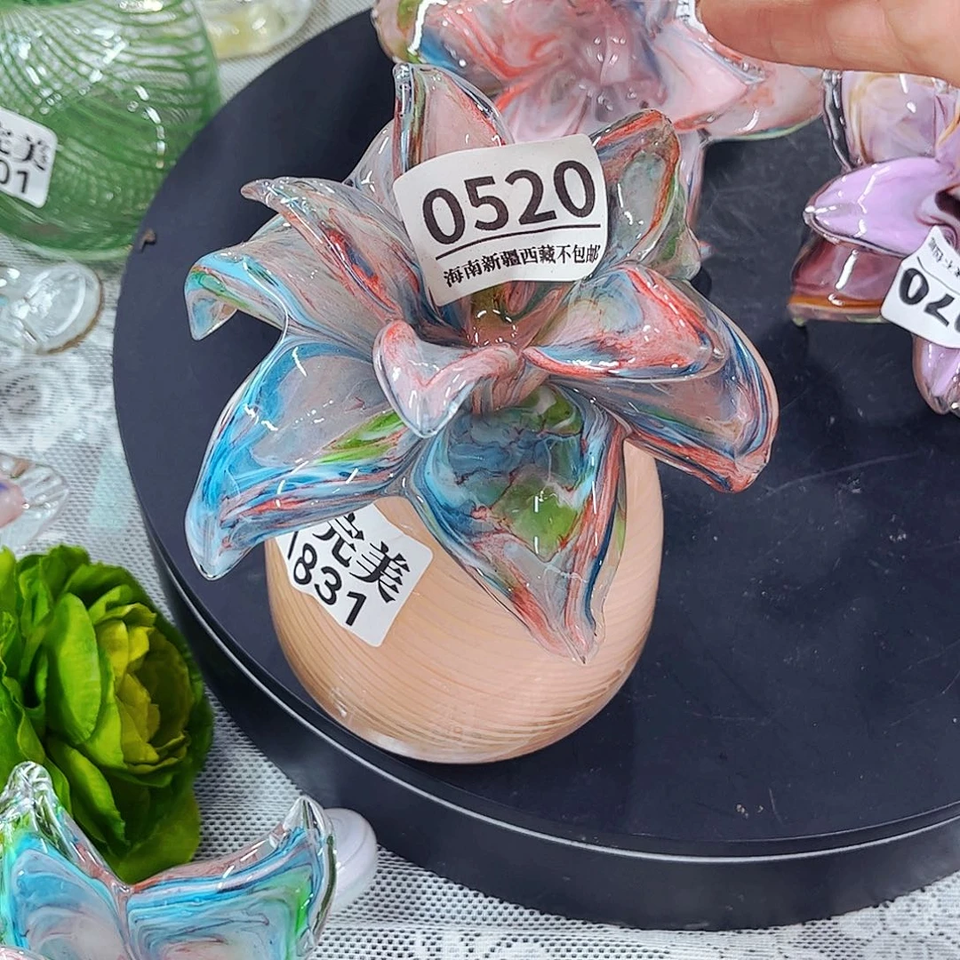 W***7520花，1831瓶不完美家悦琉璃花瓶工艺品
