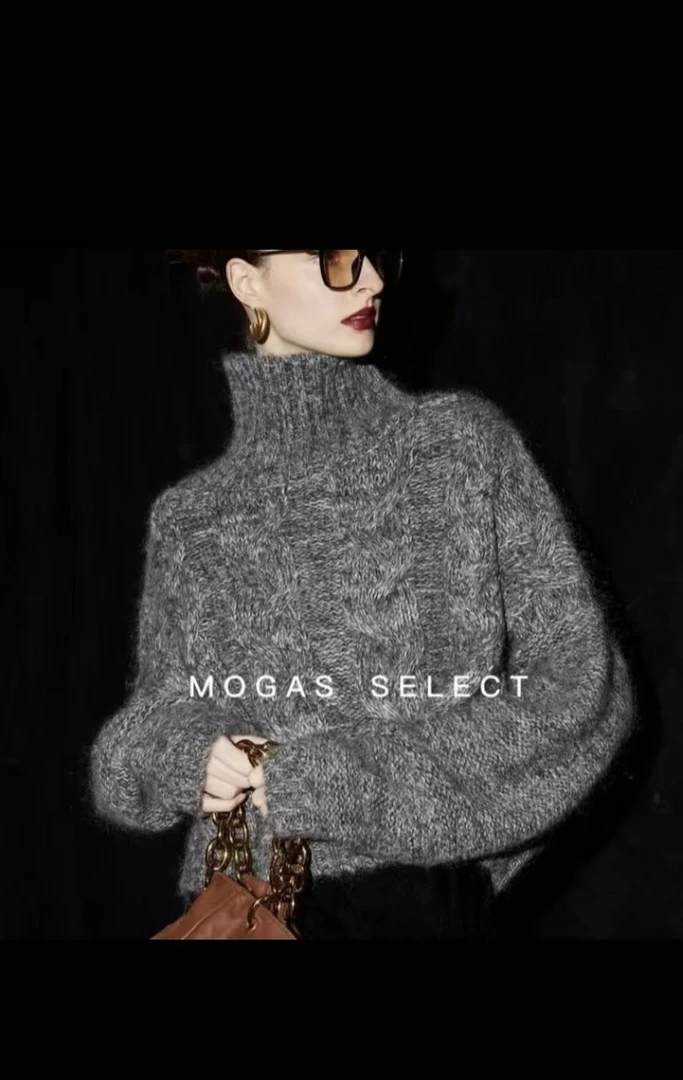 P01-P50秋冬款毛衣套头圆领针织气质款针织衫毛衣设计师款