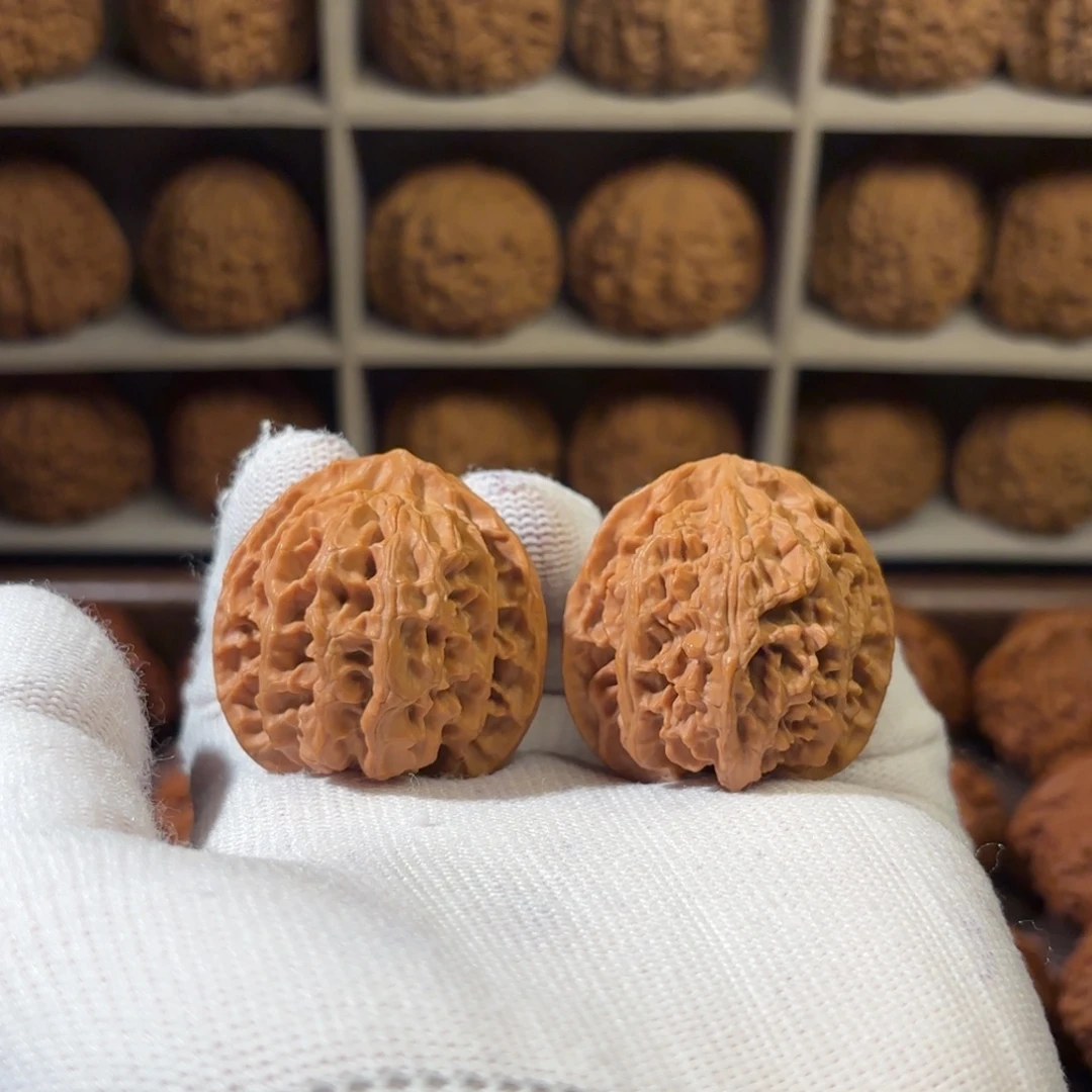 把件文玩核桃37尺全品原桩苹果园