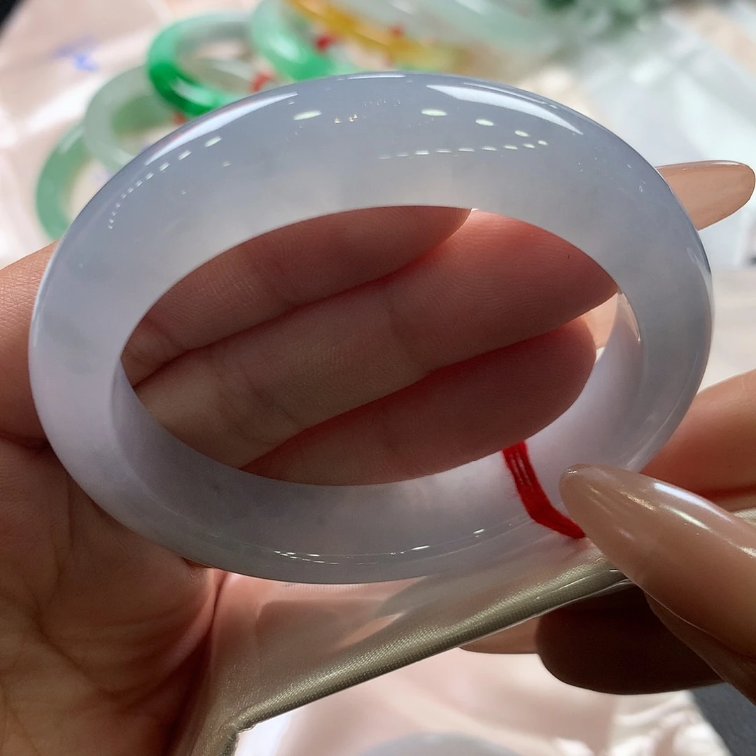 翡翠未镶嵌手镯54.5正强推