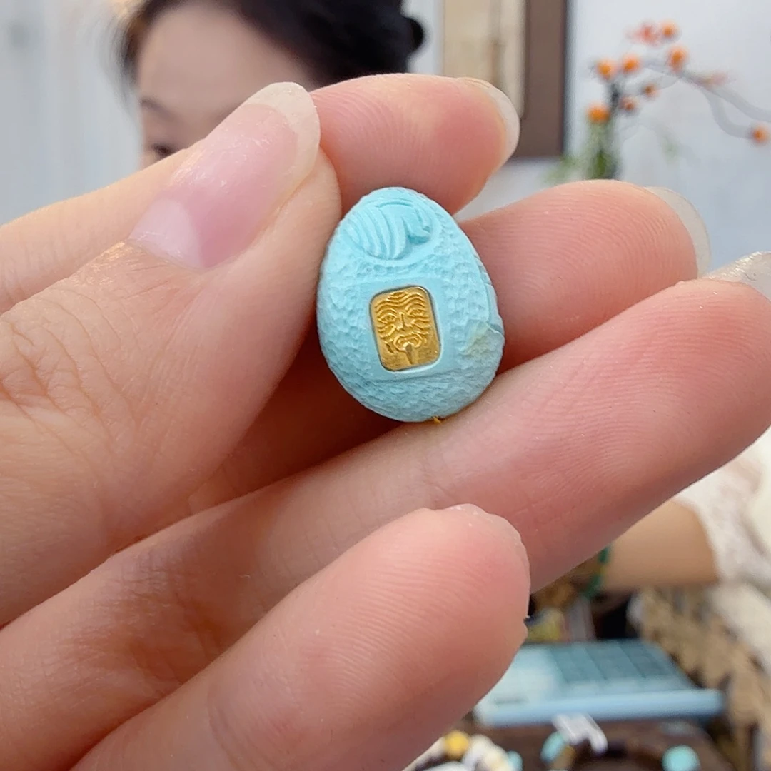 不***财绿松石未镶嵌珠宝半成品