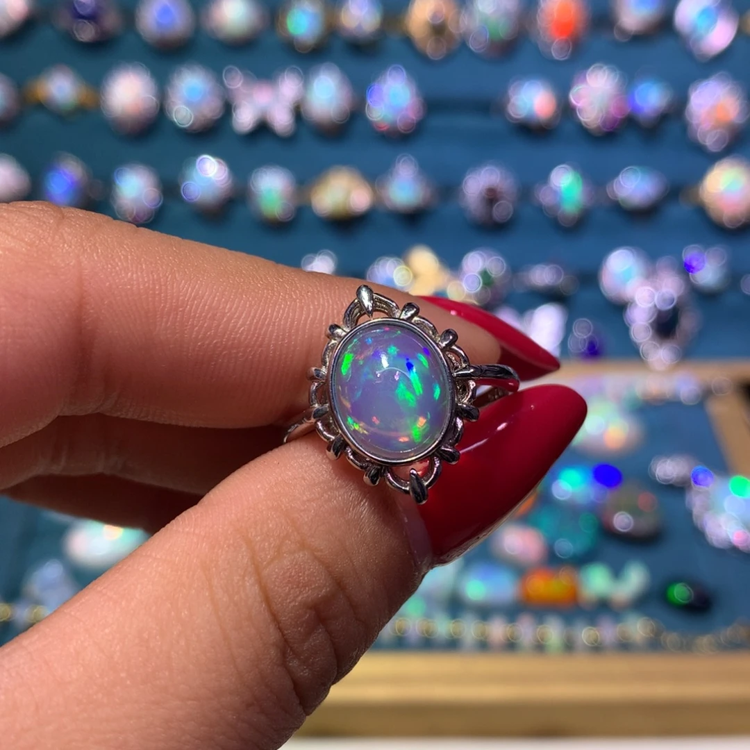 欧泊银S925镶嵌戒指款