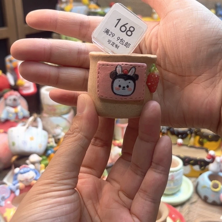 168素烧花盆手绘花盆
