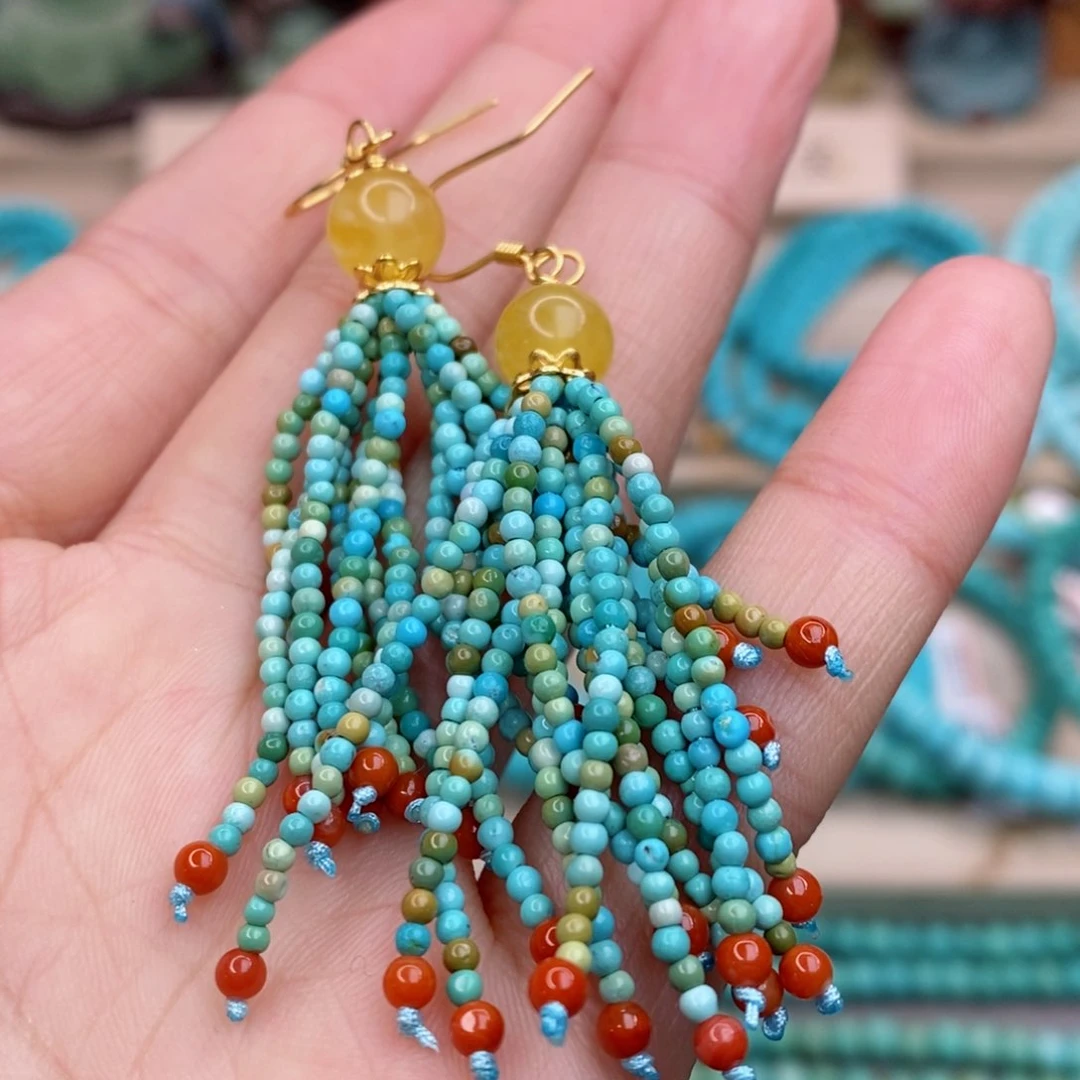 绿松石珠宝奇石银S925镶嵌