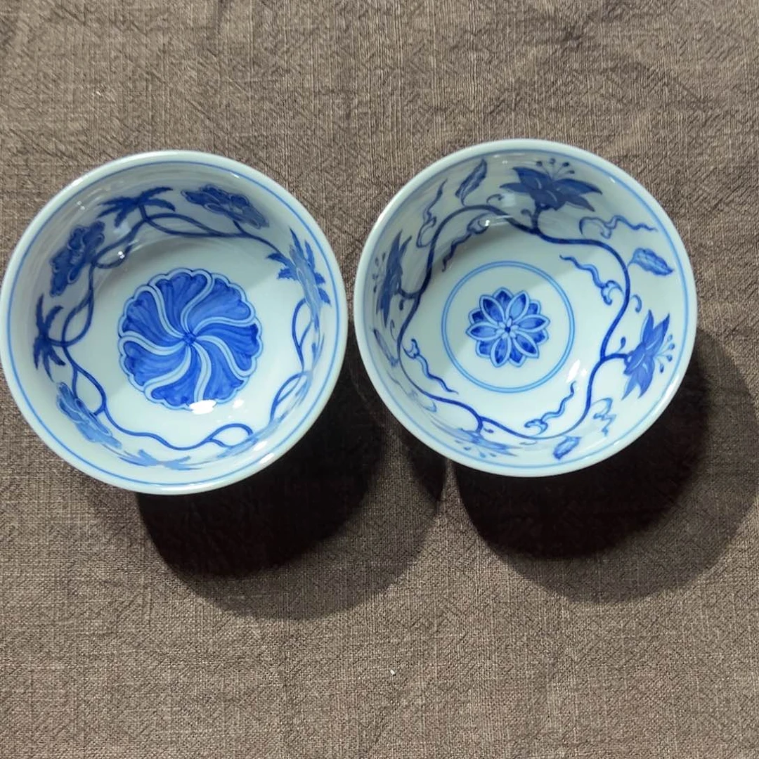 晋****）景德镇陶瓷艺术宫碗一对