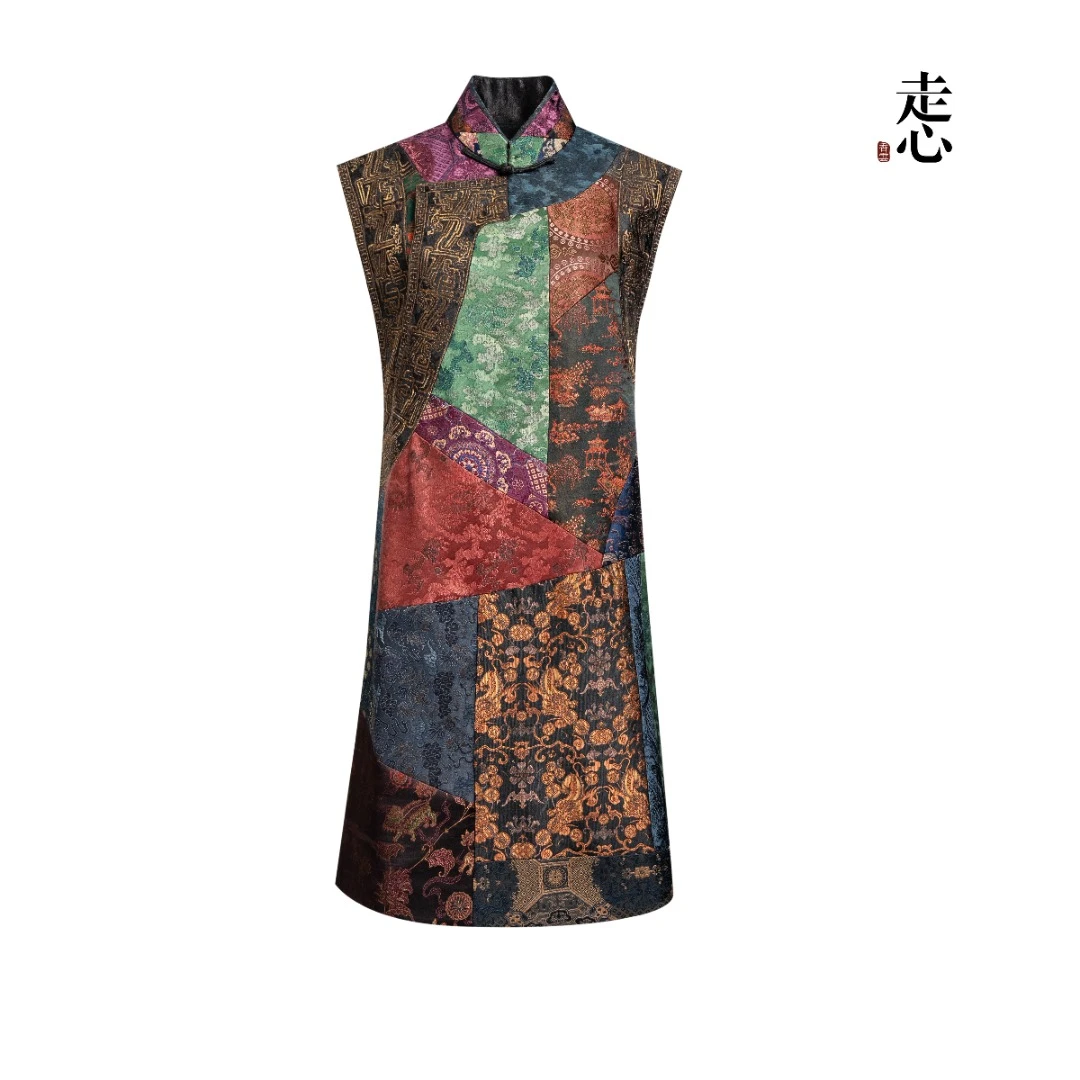 【走心非遗】金漆潮雕多彩连衣裙25Z17001