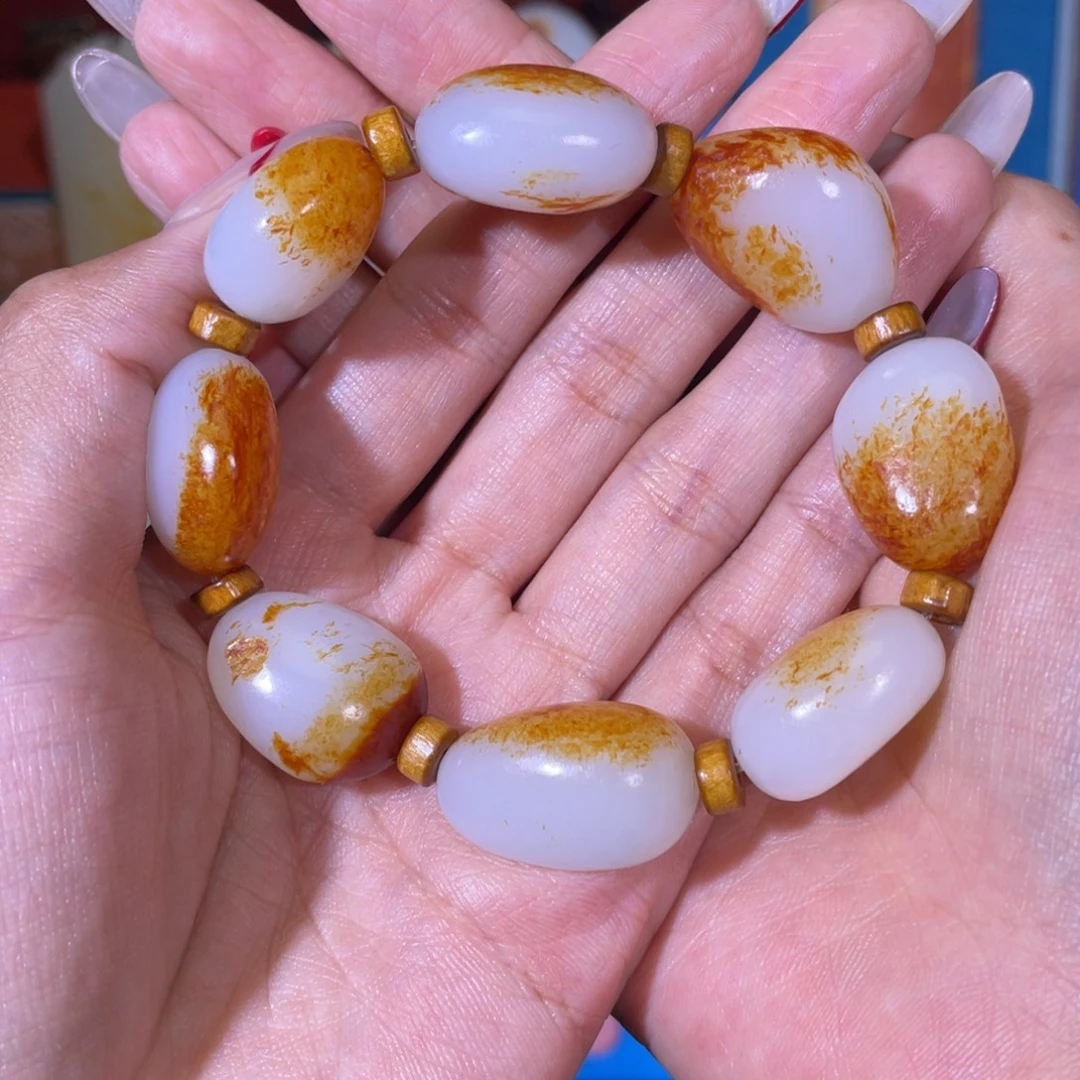 航***哥和田玉未镶嵌手串