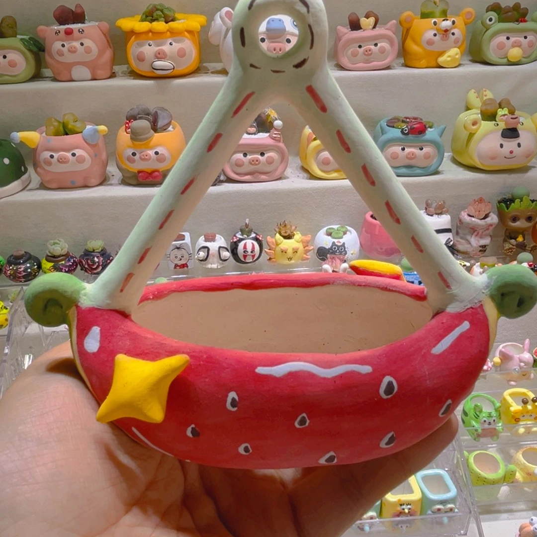 086纯手工制作重工盆盆48一个
