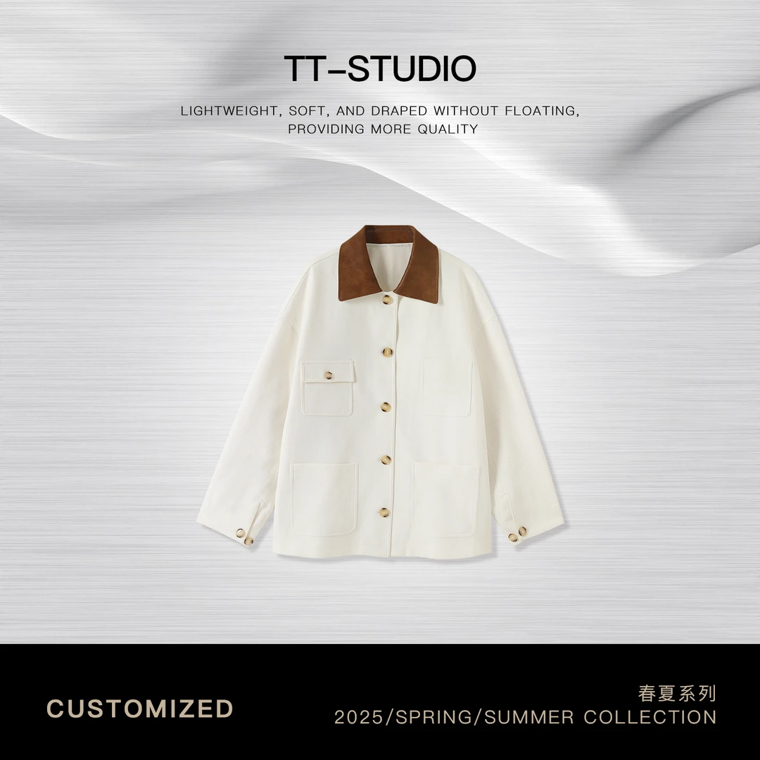 TT【奶霜】春夏新品复古休闲撞色重工短款外套TT-CJ7904