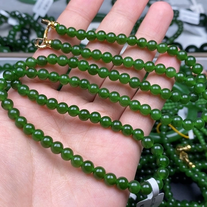 项链未镶嵌和田玉（碧玉）琳*