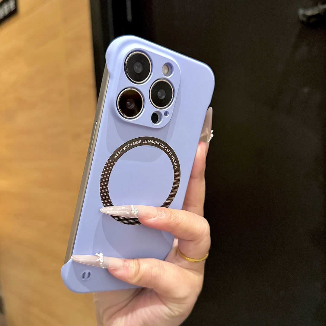 适用苹果15promax壳新款苹果15保护套半包无边框磁吸iphone14男女