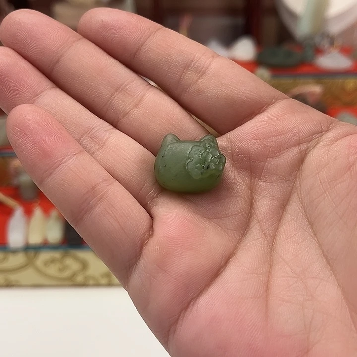 颈饰未镶嵌和田玉Kitty猫吊坠