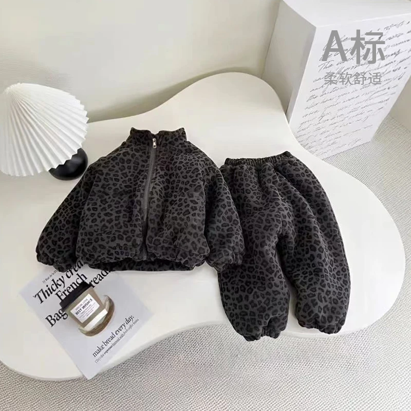 童装宝宝春秋套装婴儿童韩版洋气外穿豹纹男重秋装休闲帅气两件套