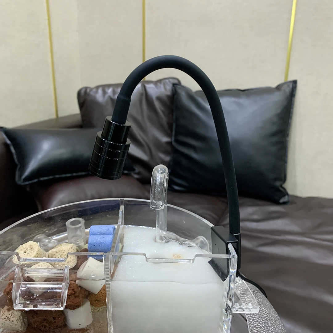 【3W变焦USB接口夹子白光射灯】矿泉水桶养鱼缸手工改装鱼缸射灯