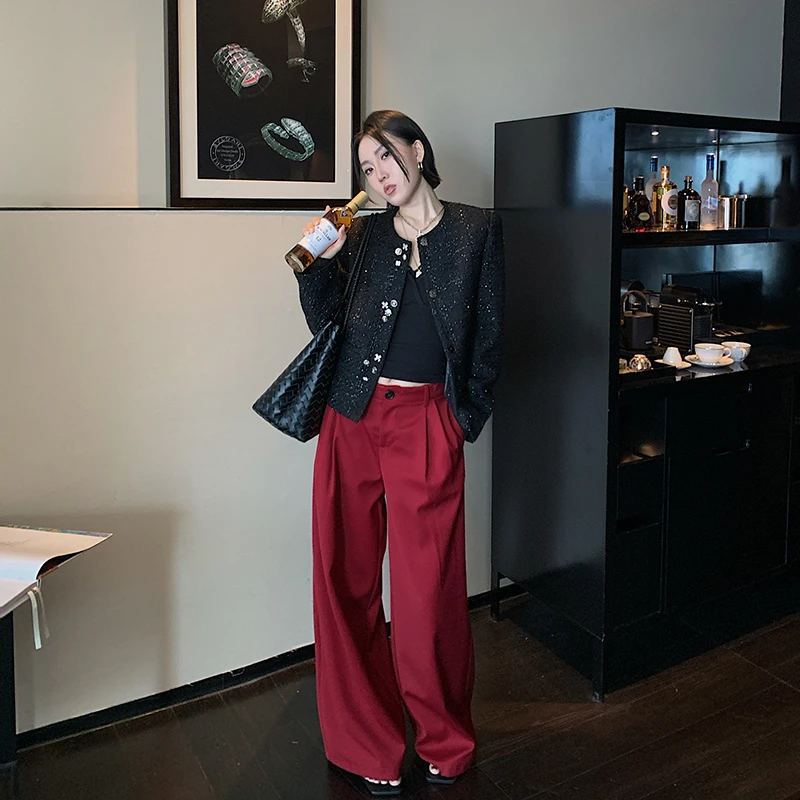 十三粥私服 巴黎午后 高级重工千金风保暖外套女秋气质百搭直角肩