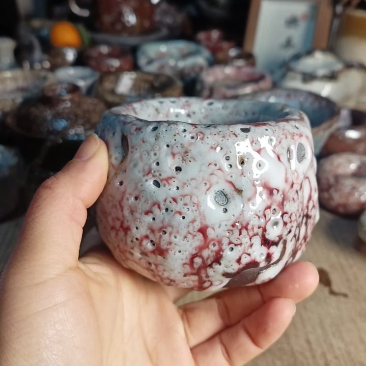 D***E志野柴烧手捏主人杯