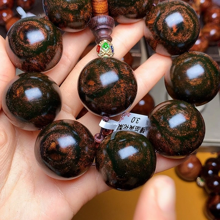 花梨木类手串/手链黄花梨风化料老挝花梨土埋料3.0