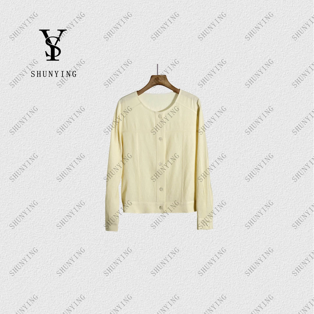 【仟娜】显白到飞起~软糯舒适感简约透气纯色休闲外套SY72WT1565