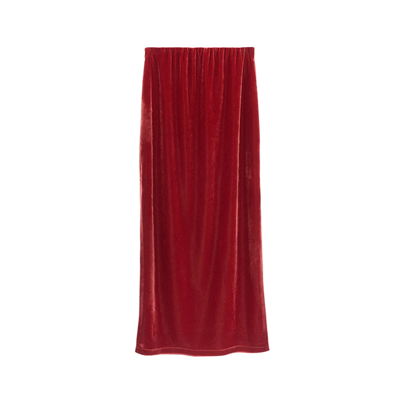 良辰秋冬季红色半裙包臀裙国风优雅显瘦新款新中式复古中国风