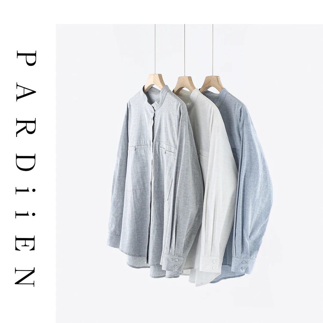 【北总严选】帕迪恩圆弧下摆口袋立领衬衫7502