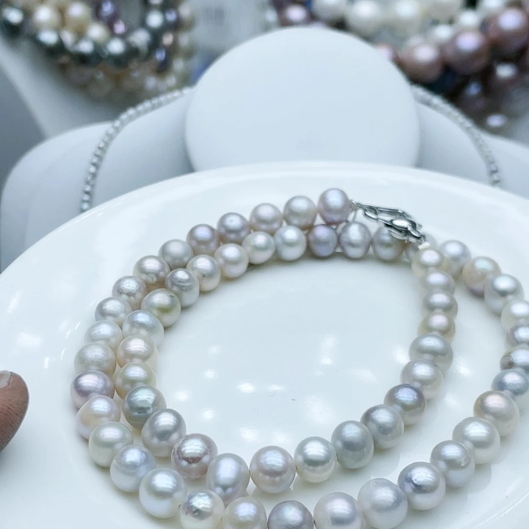 淡水珍珠颈饰钛钢